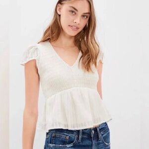 American Eagle Peplum Blouse